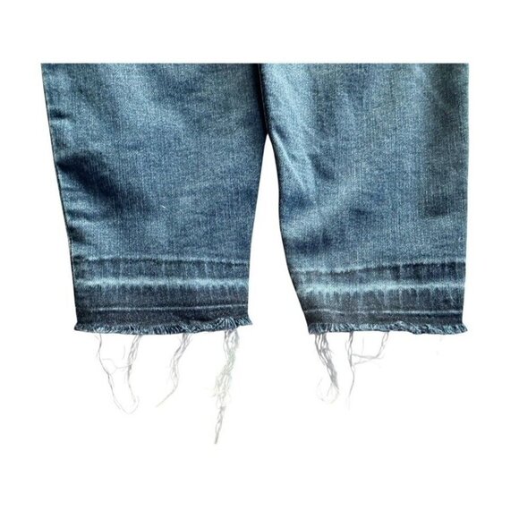 Spanx Womens  Sz M Denim Pull On High Rise Distressed Skinny Ankle Raw Hem Jeans - Picture 10 of 11